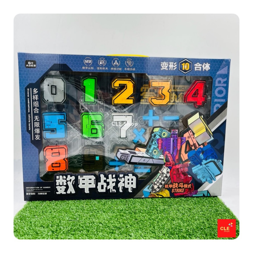Jual Mainan Robot Angka 0-9 besar Transformer Robot | Shopee Indonesia
