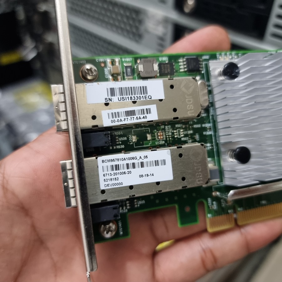 Jual Card Sfp+ Broadcom 10GB Dual Port PCI-E SFP+ 10G Mikrotik X86 Vyos ...