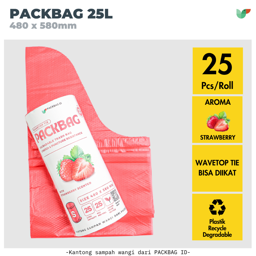 Jual PACKBAG 25L Plastik Sampah Beraroma, Plastik Sampah Rumah, Banyak ...