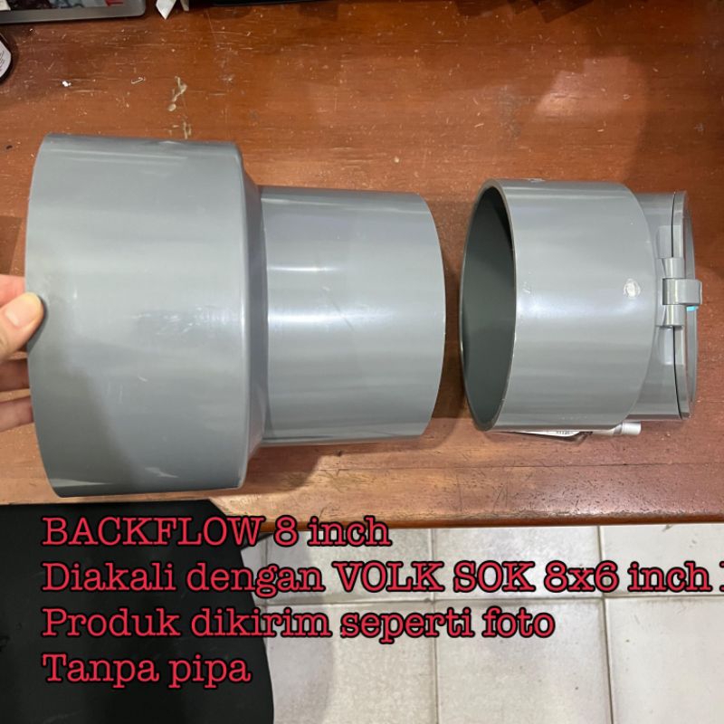 Jual BACKFLOW 8 INCH diakali volk sok 8x6 inch D dan BF 6 RC penutup ...