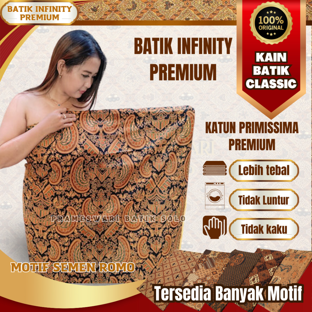 Jual Kain Batik Jarik Klasik Solo Motif SEMEN ROMO Bahan Katun ...