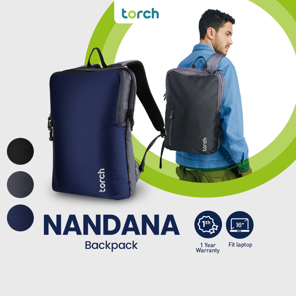 Jual TORCH Nandana Tas Ransel Punggung Slim Backpack Office Laptop