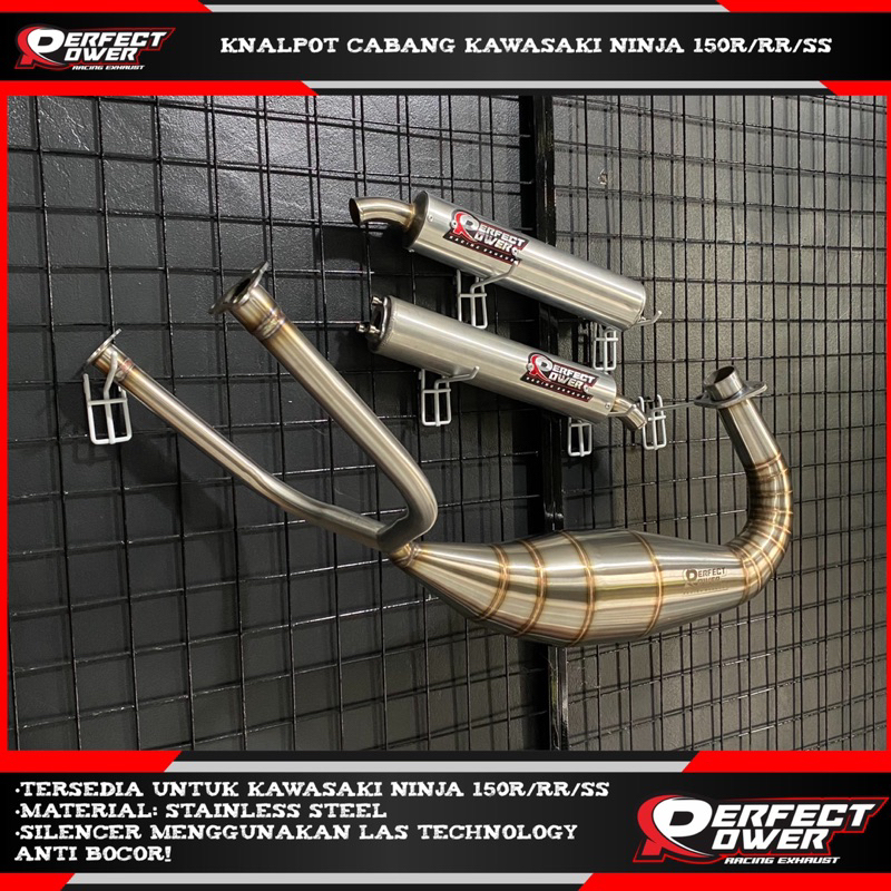 Jual KNALPOT NINJA R RR SS CABANG DOUBLE SILENCER PERFECT POWER ...