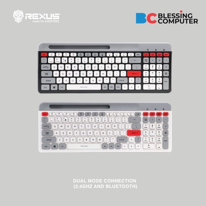 Jual Keyboard REXUS KB02 WIRELESS 2.4G - Black | Shopee Indonesia