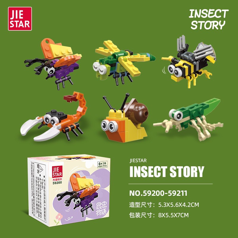 Jual Mini Bricks Serangga Binatang Insect Balok | Shopee Indonesia