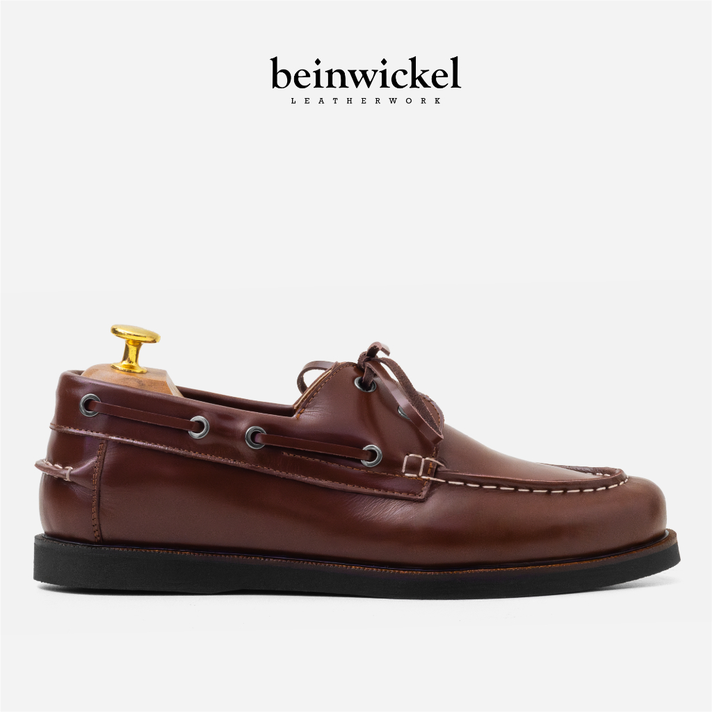 Jual Beinwickel Sepatu Kulit Loafers Pria Boat Shoe Classic Brown Shopee Indonesia