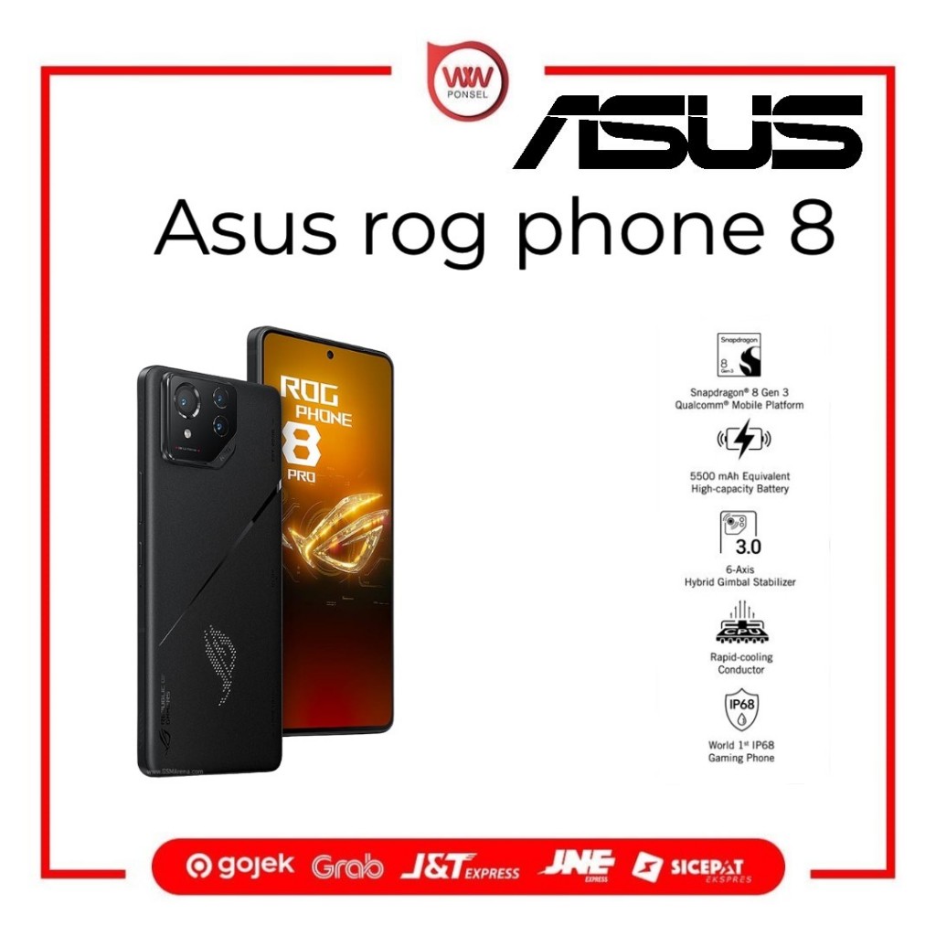 Jual Hp Asus Rog Phone 8 Pro Ram 16GB Internal 512GB Garansi Resmi ...