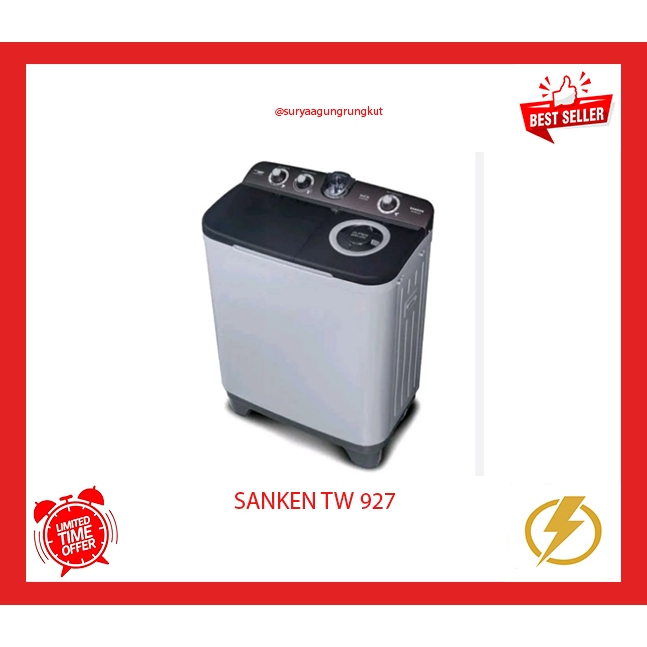 Jual Mesin Cuci Dua Tabung Sanken 8 Kg 230 Watt Tw 927 Shopee Indonesia