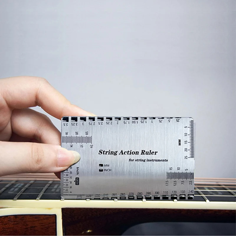Jual String Gauge Ruler Pengukur String Senar Gitar Fritz Ruler Besi ...