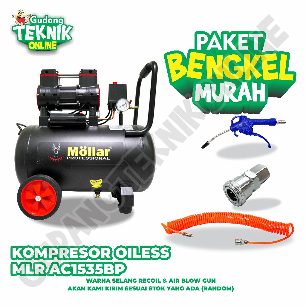 Jual Mesin Kompresor Mollar MLR-AC1535BPR 1HP 35L Kompresor Silent ...