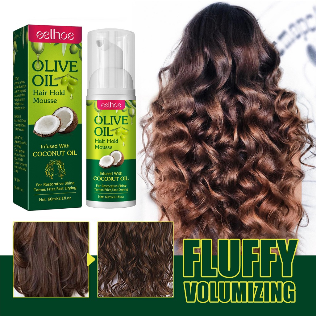 Jual EELHOE Hair Mousse Curly 60ml Madevine Hair Oil Olive Oil Hair ...