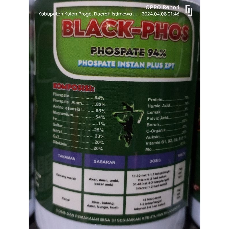 Jual pupuk pospat fosfat phospate 94% cair + zpt 500 ml kemasan baru ...