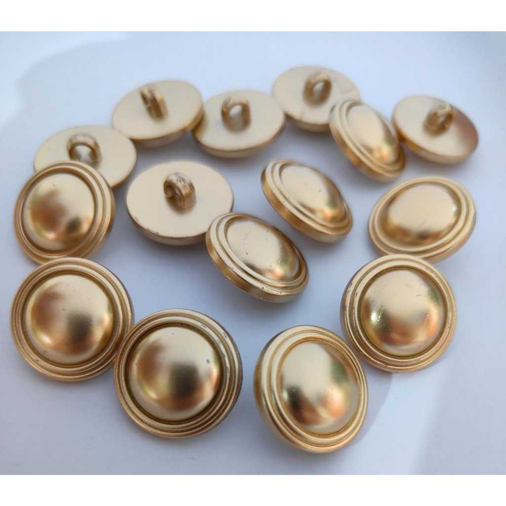 Jual 400 Pcs Kancing Jamur hias motif logam polos ukuran 15 mm 18 mm 21 ...