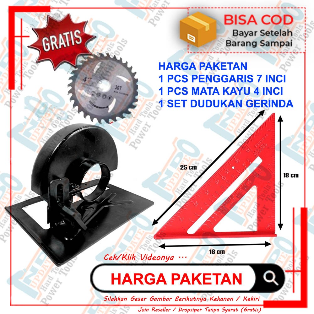 Jual Speed Square 7 Inci Aluminium Dudukan Gerinda Tatakan Holder Cover Mesin Grinda Tangan