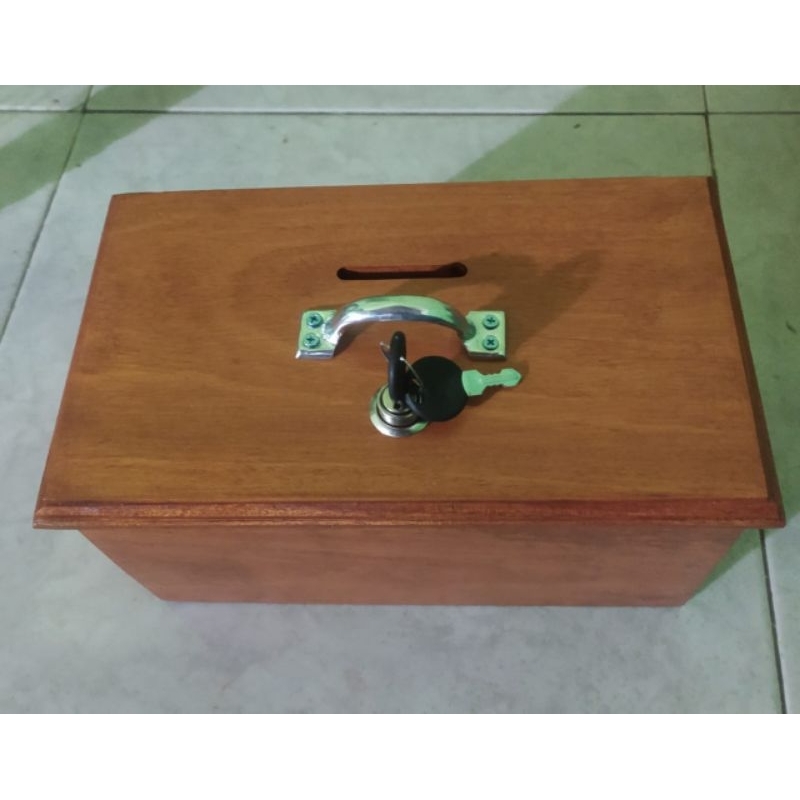 Jual kotak infak/kotak amal masjid lengkap kunci | Shopee Indonesia
