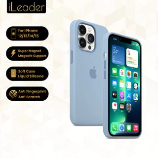iLeader iPhone 12 13 14 15 Series Silicone Case with Magsafe Anti-fall Casing Silikon Anti jatuh