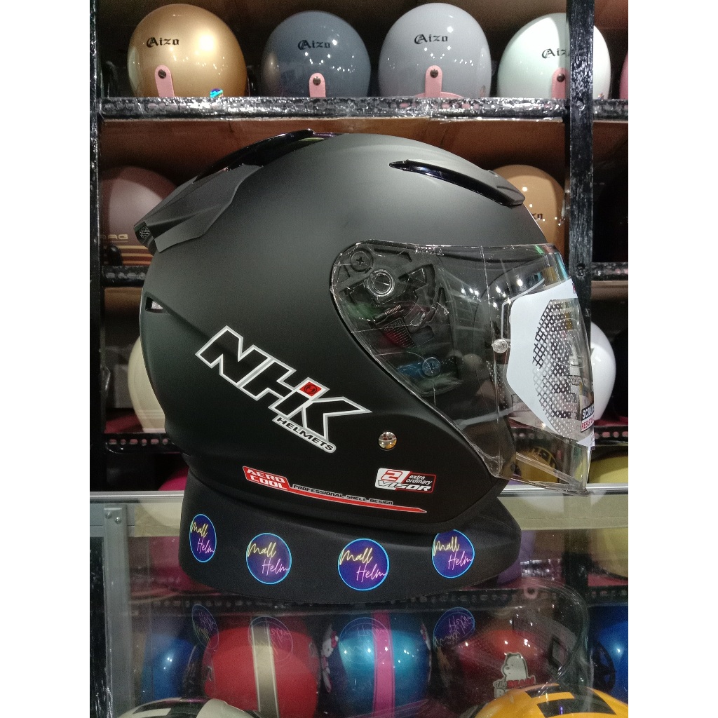 Jual HELM NHK R1 R 1 R-1 SOLID DOUBLE VISOR | Shopee Indonesia