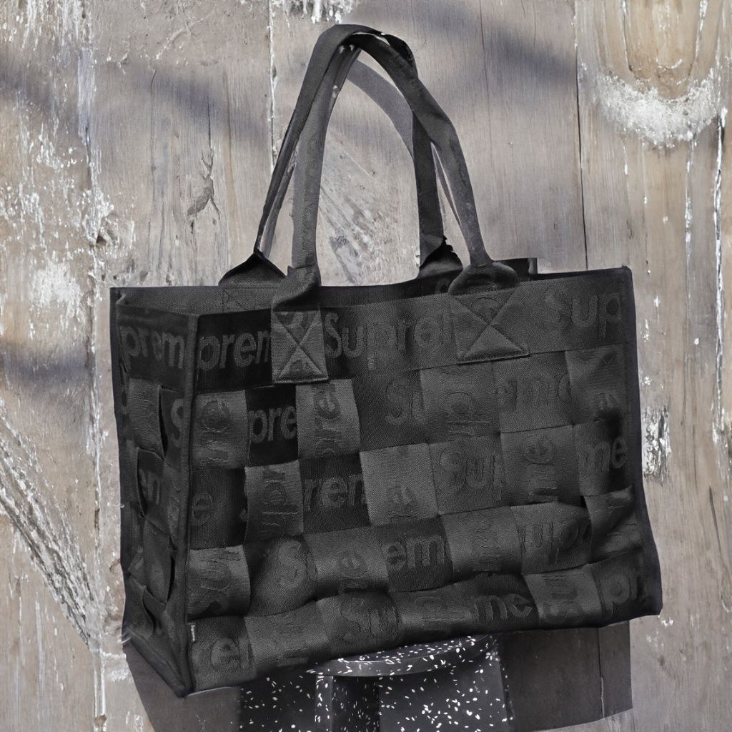 Jual Supreme Woven Large Tote Bag Black | Shopee Indonesia