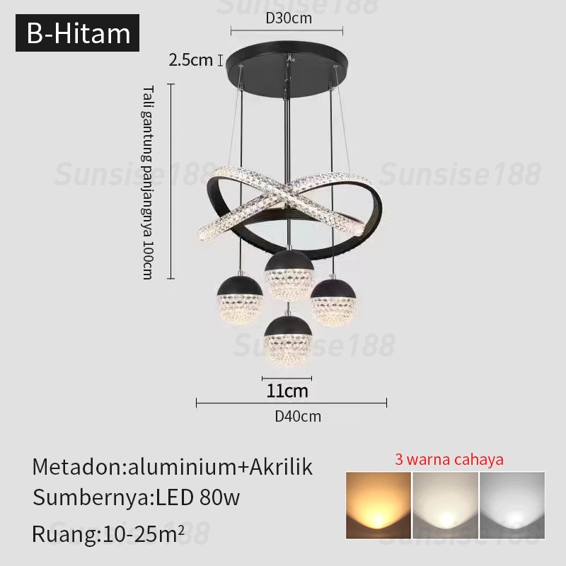Jual （Garansi satu tahun）Ruang Makan Dekoratif Lampu Gantung Ruang