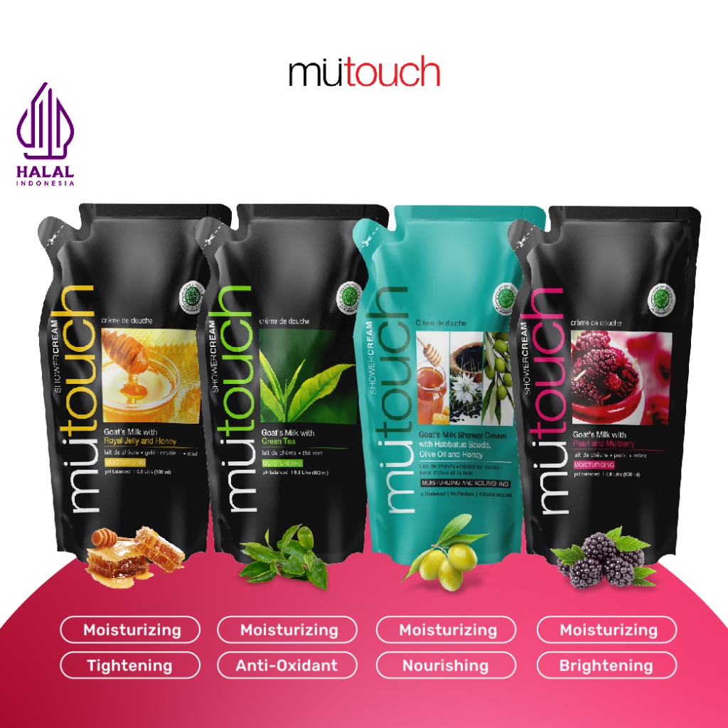 Jual PAKET BUY 2 GET 1 FREE MuTouch Shower Cream 800ml | Shopee Indonesia