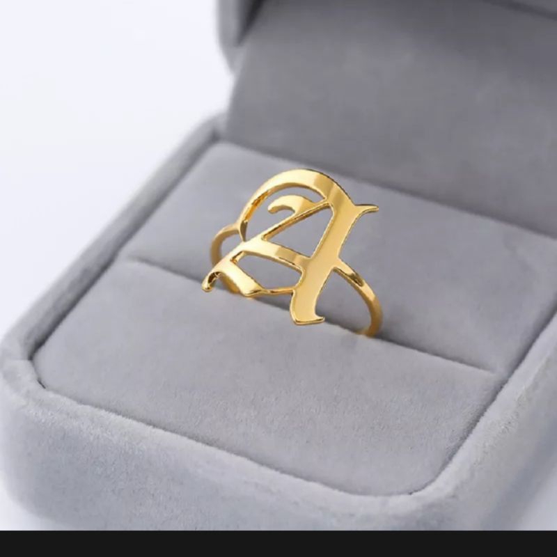 Jual PROMO!!! CINCIN INISIAL LAPIS EMAS 02 (COD) | Shopee Indonesia
