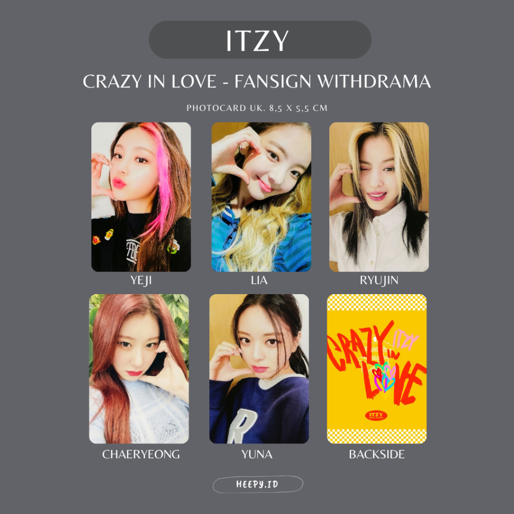 Jual [ITZY] UNOFFICIAL PHOTOCARD ITZY CRAZY IN LOVE | Shopee Indonesia