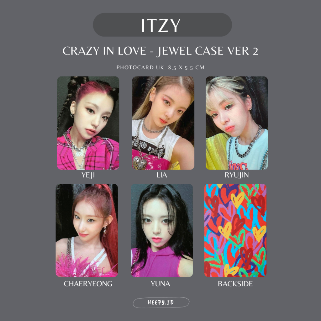 Jual [ITZY] UNOFFICIAL PHOTOCARD ITZY CRAZY IN LOVE | Shopee