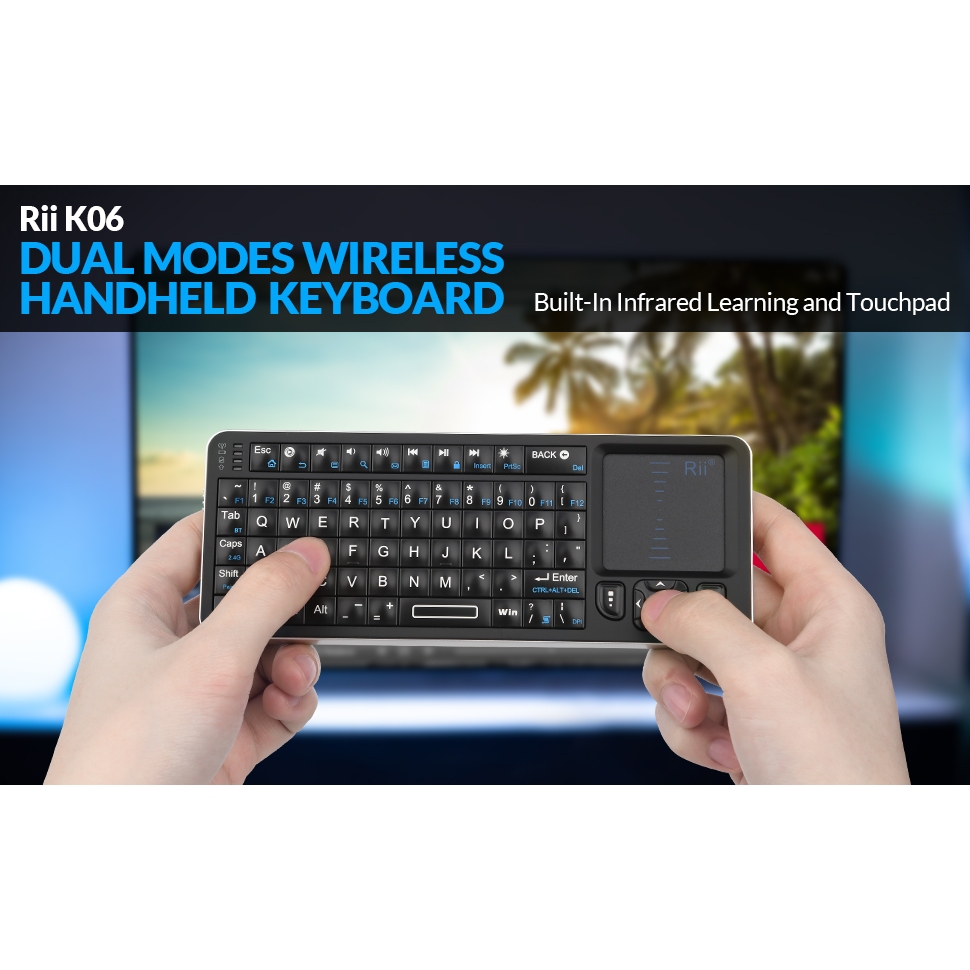 Jual Rii K06 Mini Bluetooth Keyboard Backlight Infrared
