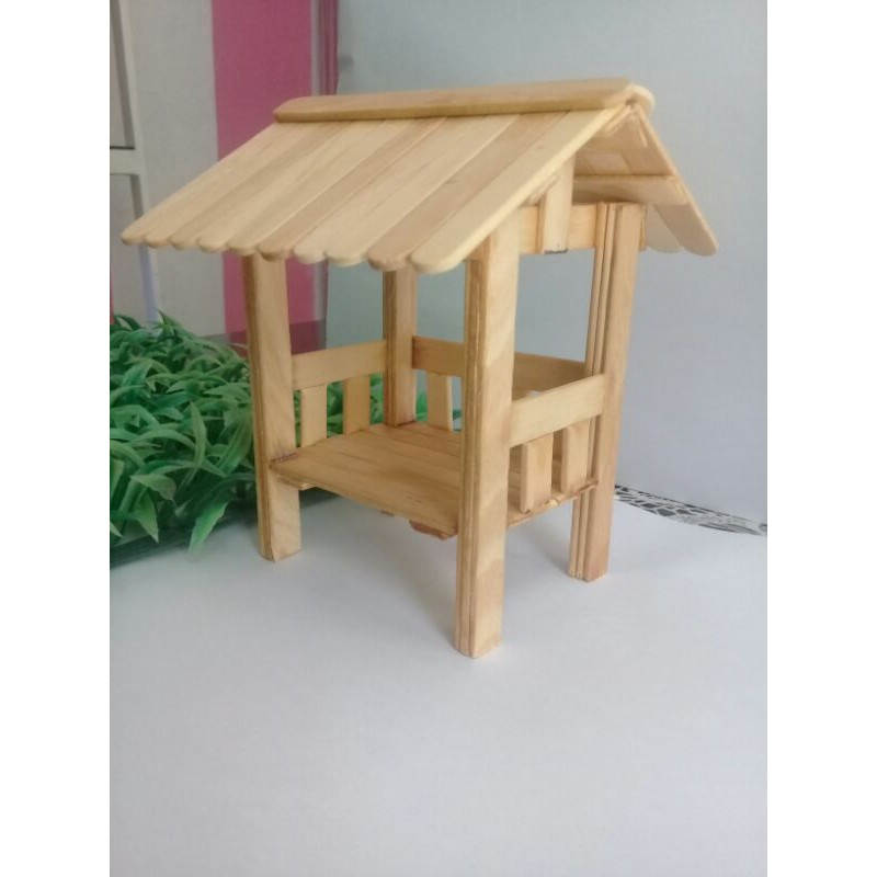 Jual Miniatur Pos Ronda Gazebo dari Stik Eskrim Prakarya Anak ...