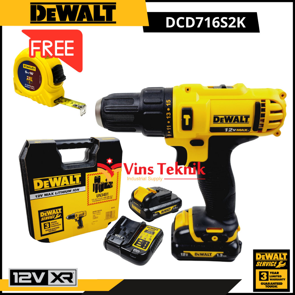 Jual Mesin Bor Baterai Cordless Hammer Drill Dcd716s2k Dewalt Dcd716 Shopee Indonesia 8466