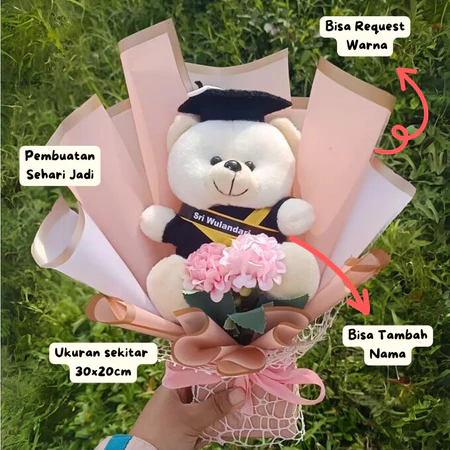 READY Buket Wisuda Stitch Bucket stich Bunga Bear Kado Wisuda Anniv Birthday Ulang tahun kelulusan