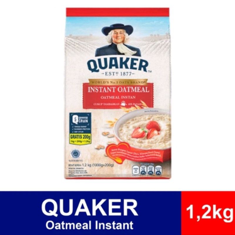Jual Quaker Oatmeal Instant 1.200 gr | Shopee Indonesia