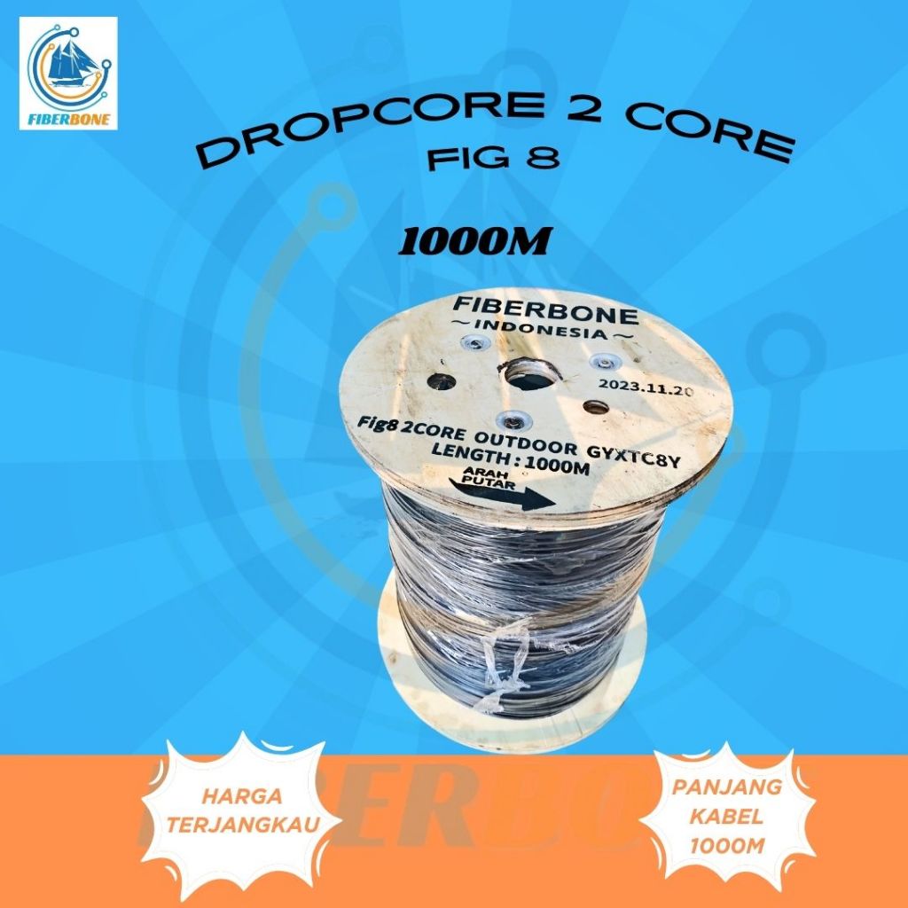 Jual 2 Core Fig8 Mini Tube Jelly Kabel Dropcore Ftth Fiber Optic Merk ...