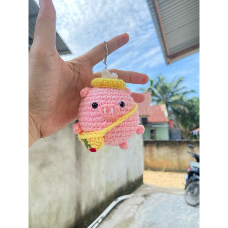 Jual Gantungan Kunci Tas Babi/Piggy | Amigurumi Keychain Pig/Crochet ...