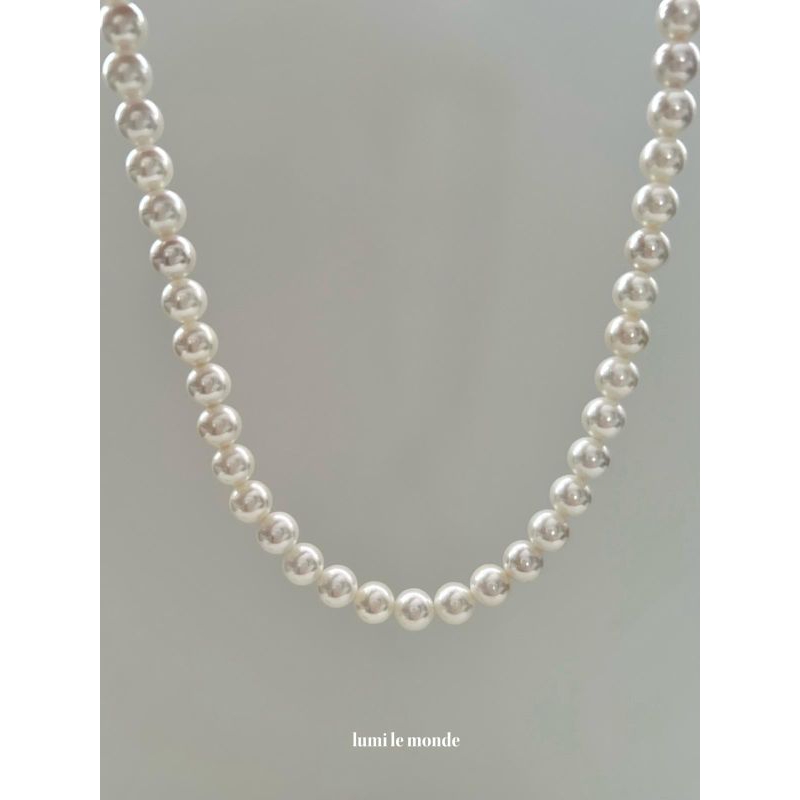 ☆Hei☆ swarovski pearl necklace HE21FNSG701XXFR Pearl & Swarovski Necklace – Nishi Pearls