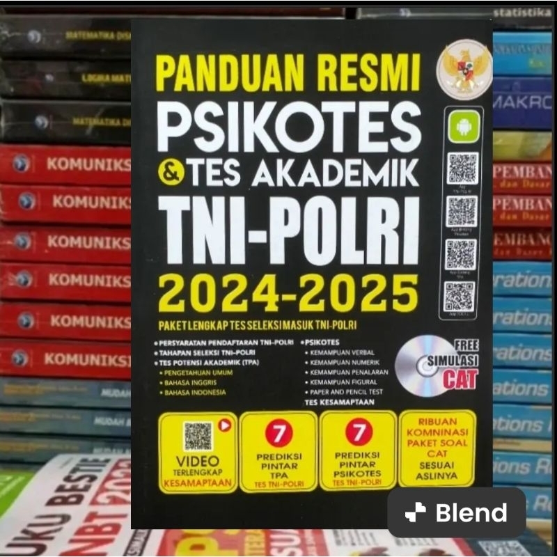 Jual Buku Tes TNIPOLRI 2025Panduan Resmi Psikotes & Tes Akademik TNI