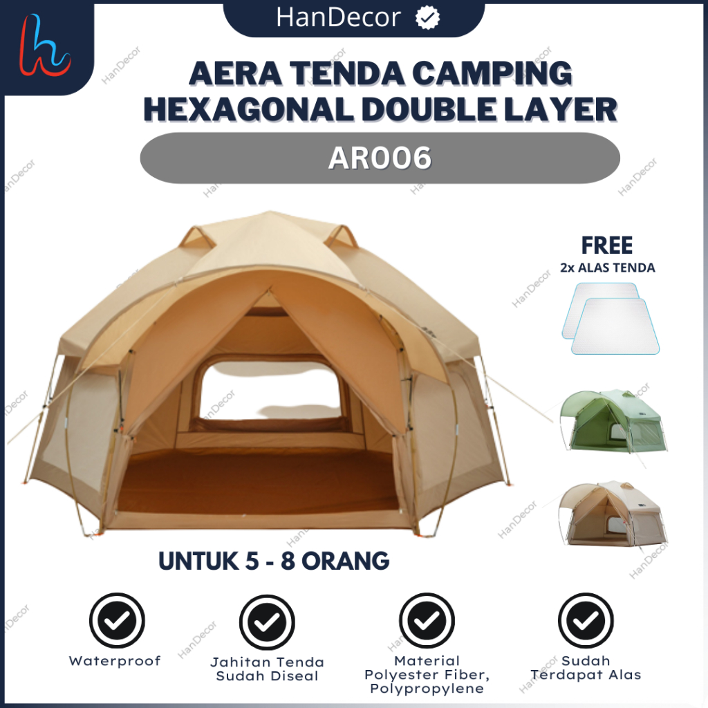 Jual Aera Tenda Camping Otomatis Hexagonal Double Layer X X Cm Orang Ar