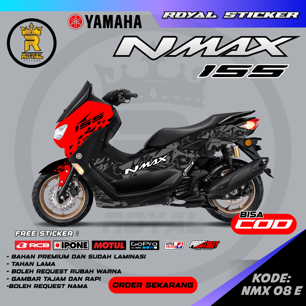Jual NMX 8-STIKER DECAL FULL BODY MOTOR NMAX ALL TIPE SIAP PAKAI-STIKER ...
