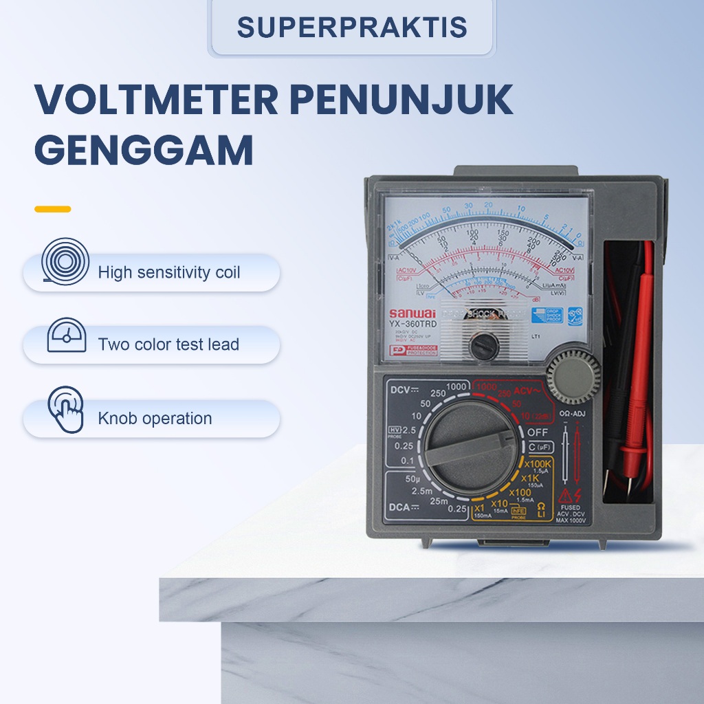 Jual Multimeter Sanwai Model Heles Yx 360 Trd Multitester Avometer Analog Sanwai Model Heles 8077