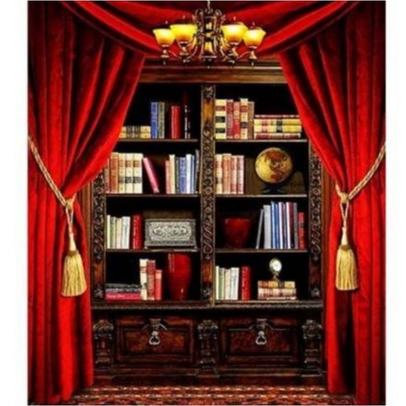 Jual 3x2,5m Kain Background Wisuda Rak Buku WS AF5 | Shopee Indonesia