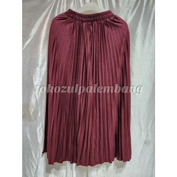 Rok Plisket Premium Bahan Tebal Bahan Jersey Tidak Menerawang
