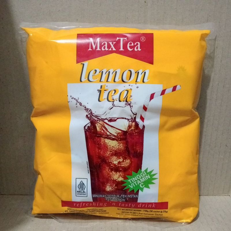 Jual MaxTea Lemon Tea Isi 30Sachet | Shopee Indonesia
