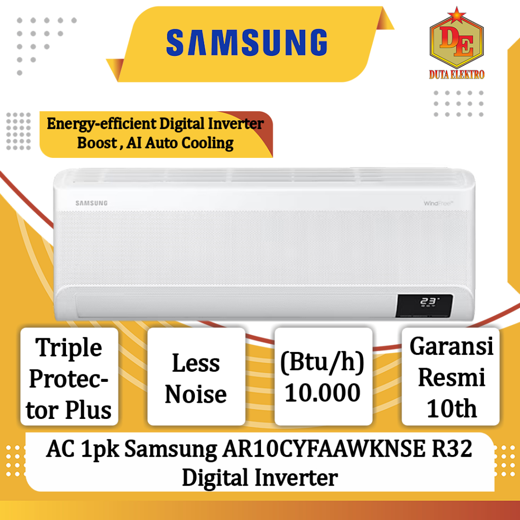 Jual AC 1pk Samsung AR 10 CYFAAWKNSE R32 Digital Inverter | Shopee ...