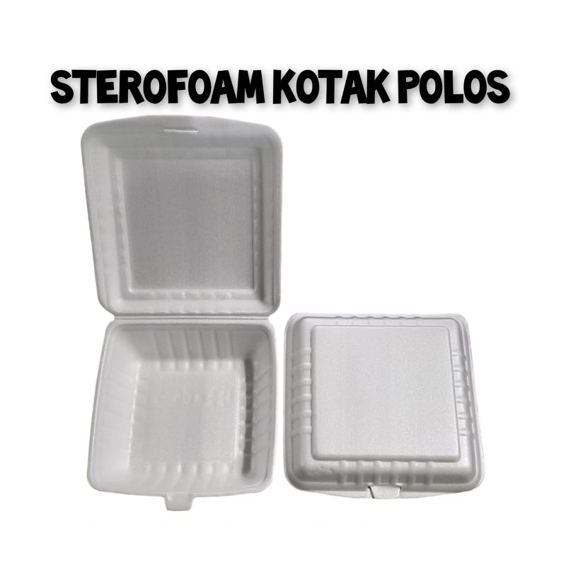 Jual Sterofoam Kotak Polos Kotak Nasi Gabus Foam Kotak Polos Shopee Indonesia