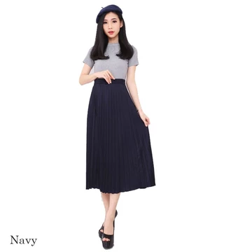 Rok Plisket Rok Wanita 7 8 Bahan Premium Mrs4
