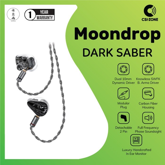 Jual Moondrop DARK SABER / DARKSABER 2DD + 8BA In Ear Monitor Earphone ...