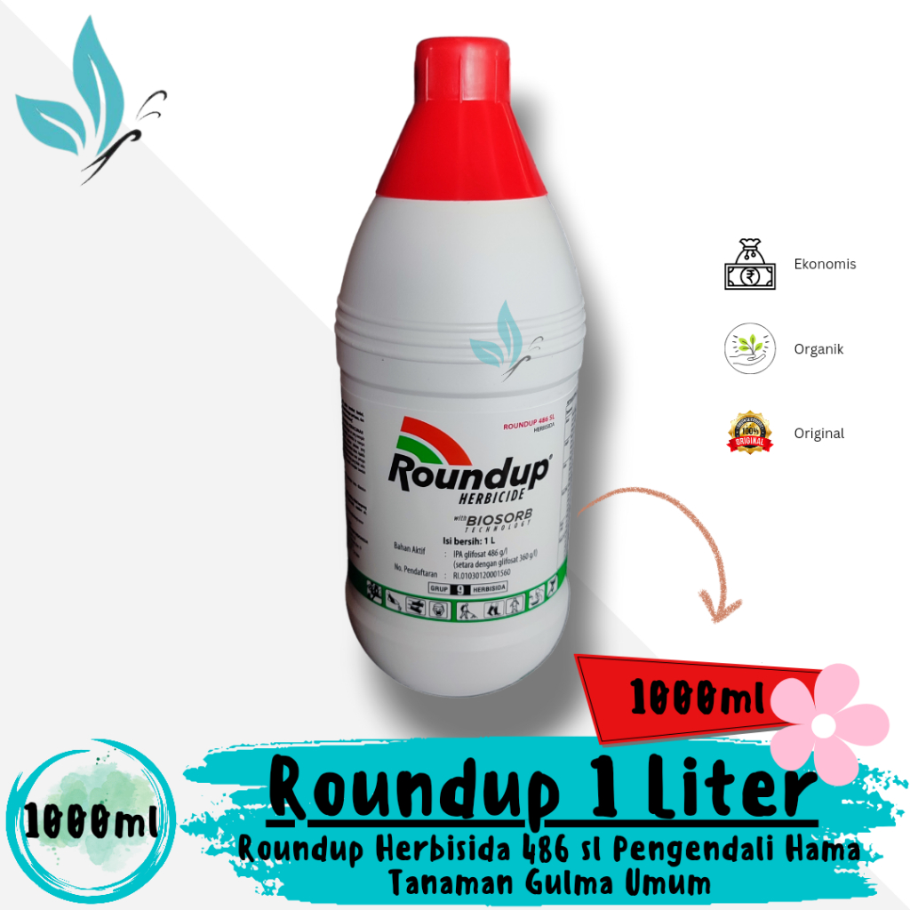 Jual Roundup Herbisida 486sl Obat Hama Gulma Tanaman Rumput Liar 1 ...
