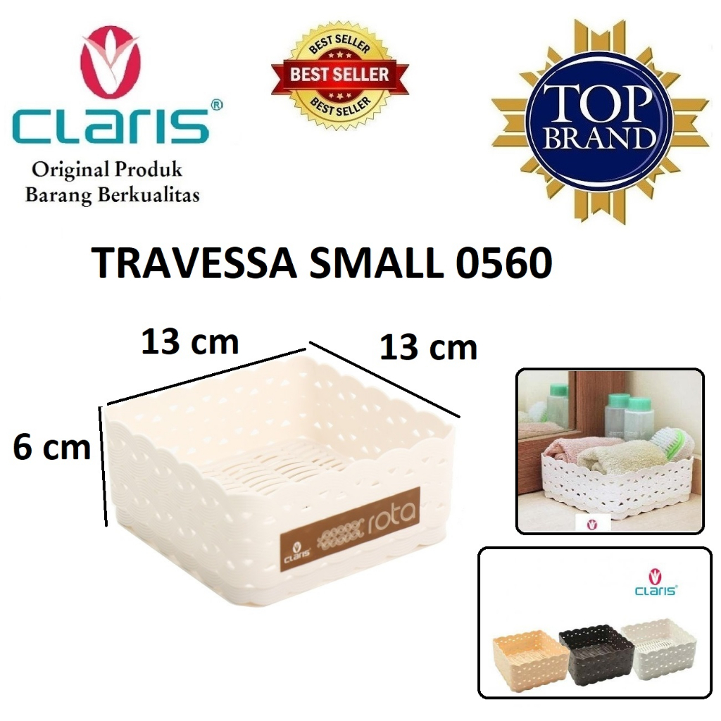 Jual TSSJ Keranjang Penyimpanan Plastik Rotan Claris Travessa 0560 ...