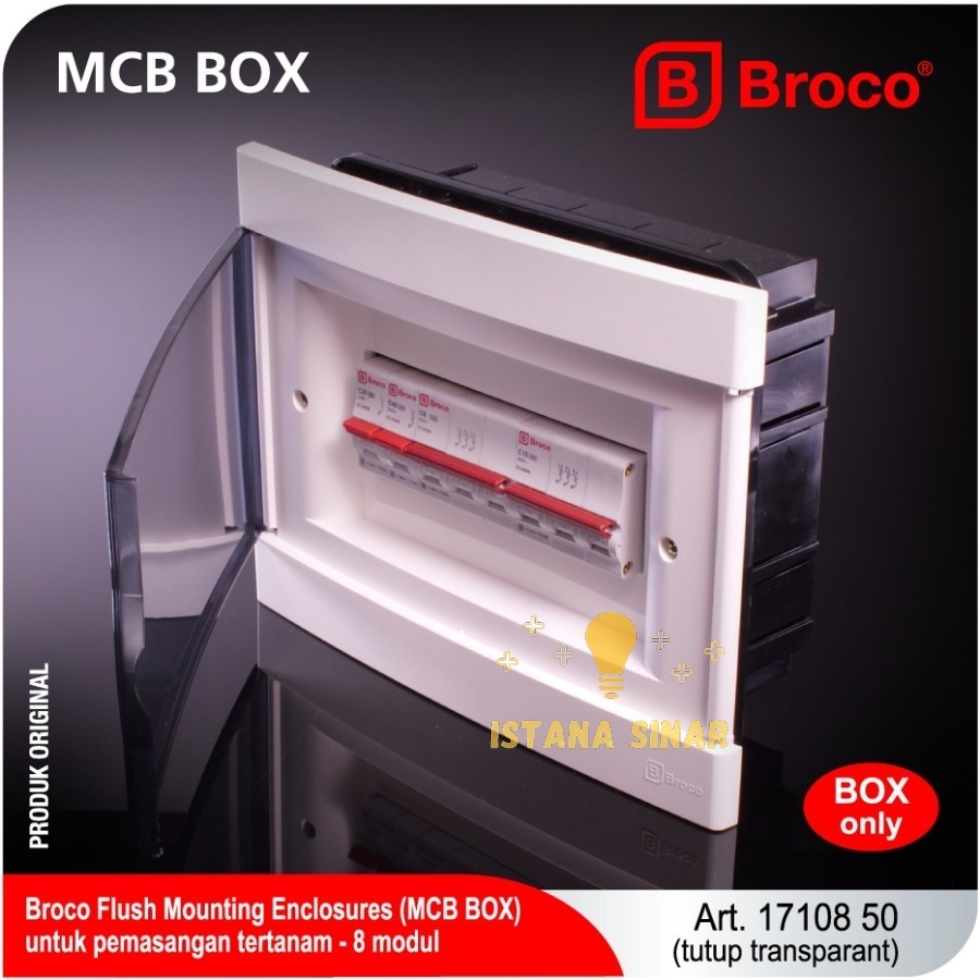 Jual Box MCB 8 Group BROCO / 8 modul 8 grup INBOW BROCO box sikring NCB ...