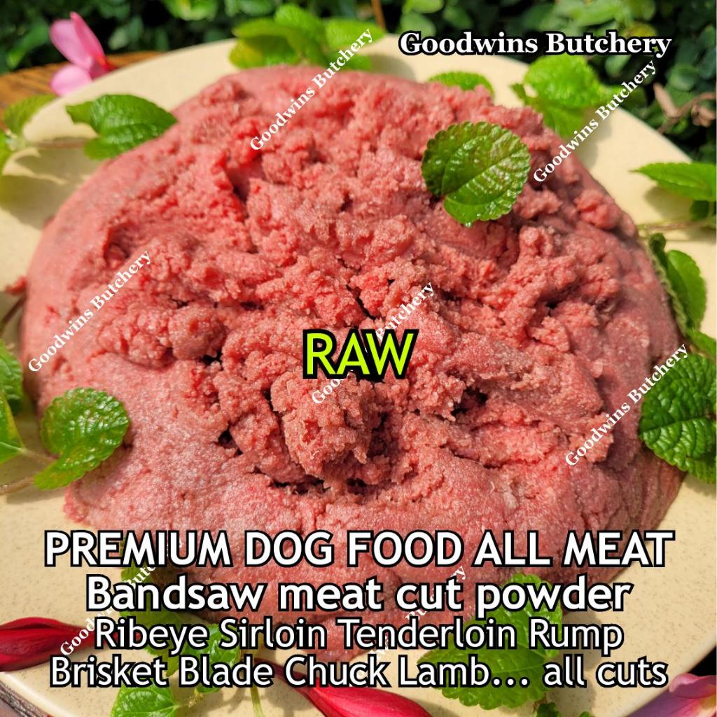 Jual 500gr DOG FOOD PURE BEEF & LAMB POWDER excess from bandsaw meat ...